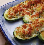 Calabacines rellenos de quinoa y gratinados al horno
