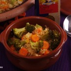 Quinoa naranja y verde en tajine