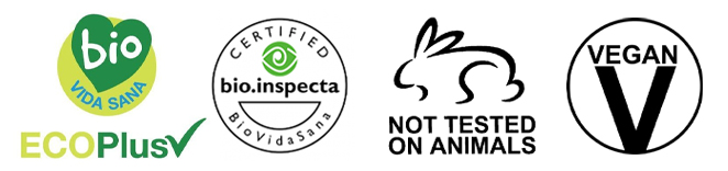 Certificados bio inspecta, vegano y cruelt free