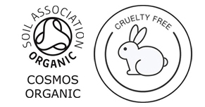 Logo Soil Association organic cosmos organics y Cruelty Free