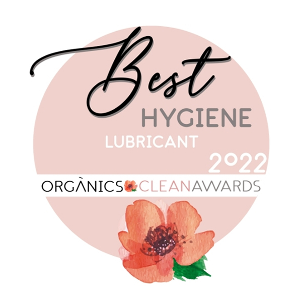 Logo premio almejor lubricante íntimo certificado por Organics Magazine