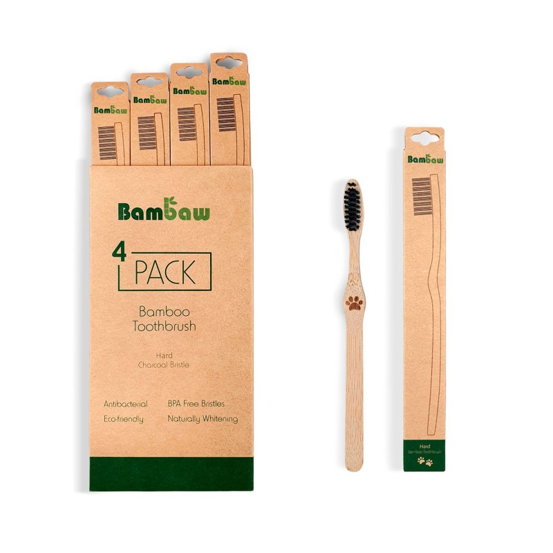 Cepillo de dientes de bambú, duros - Bambaw