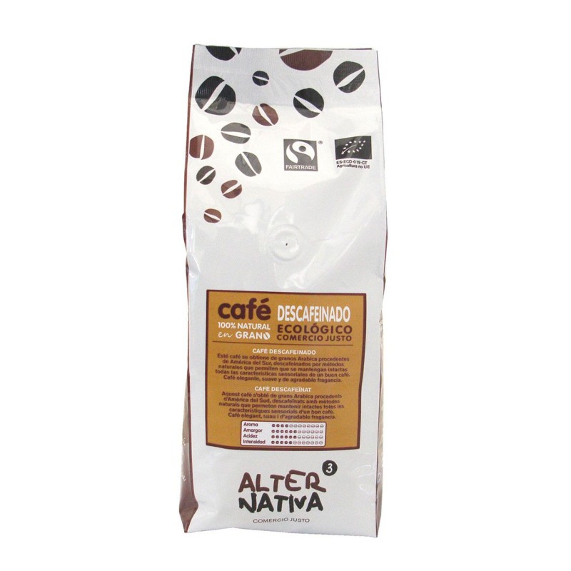 Café en grano ecológico descafeinado - 500 g