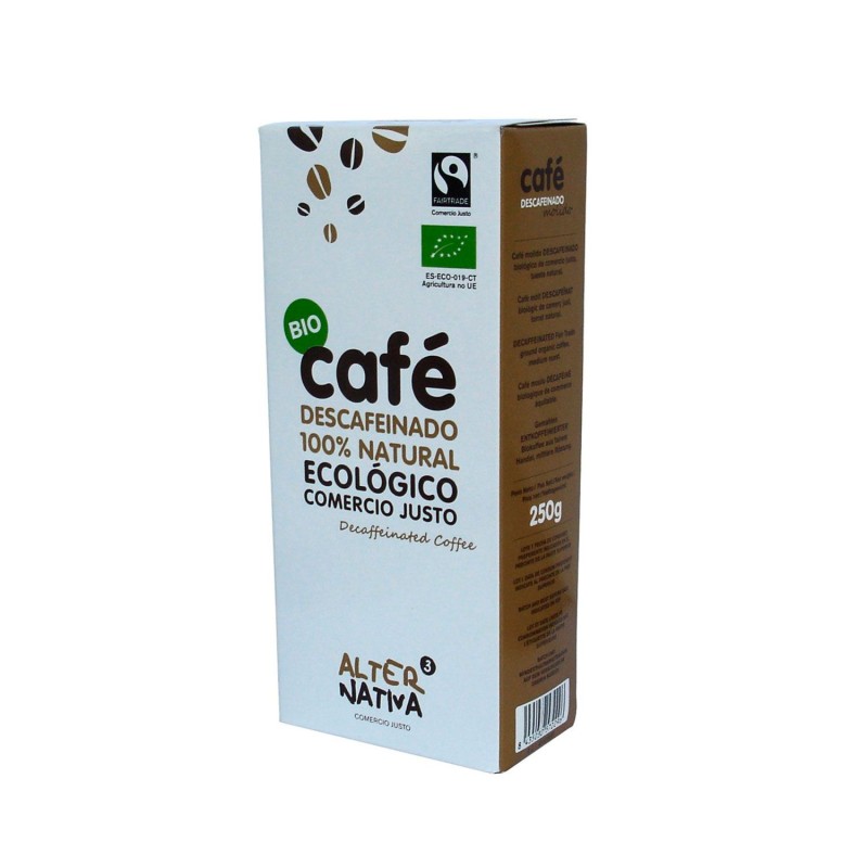 Café molido ecológico descafeinado - 250 g