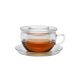 Taza de té Tea Time con tapa, plato y filtro de cristal