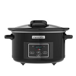 Crock Pot 4,7 litros, con temporizador y tapa abatible