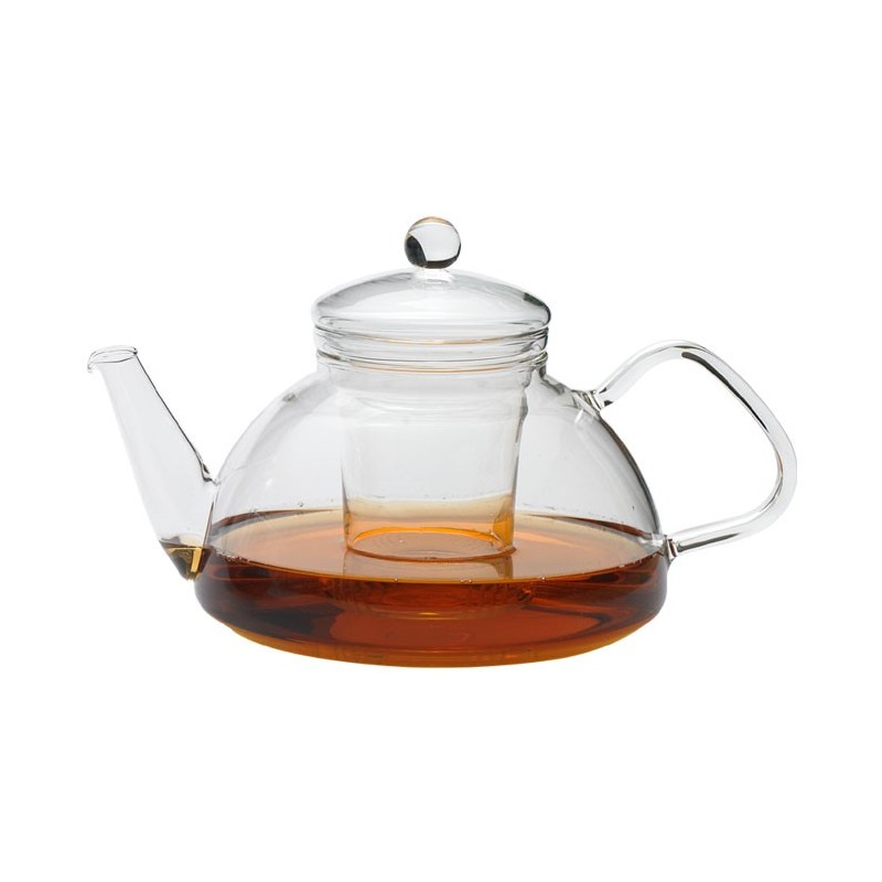Fenteer Tetera de vidrio tetera de goteo Infusor de vidrio resistente al calor taza de té de vidrio desviación de agua goteo taza de té tetera cafetera tetera 