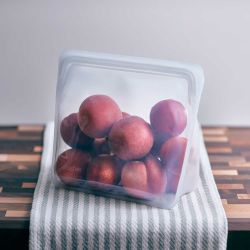 Bolsa porta alimentos de silicona platino Stand Up, grande - Stasher