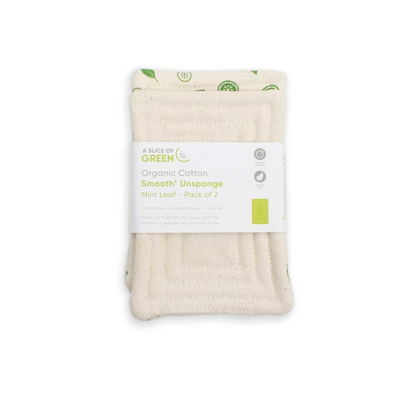 Pack 2 estropajos de algodón orgánico suave - A Slice of Green