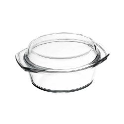 Recipiente de vidrio borosilicato con tapa, 2,5 litros - Simax