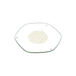 Bandeja con flor de la vida en oro -  TC Energy Design 