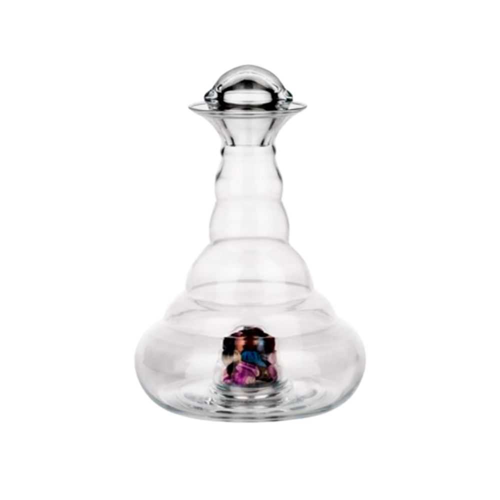 Jarra Alladin de 1,3 litros Natures-Design incluye 4 vasos de cristal, con flor de la vida en oro 