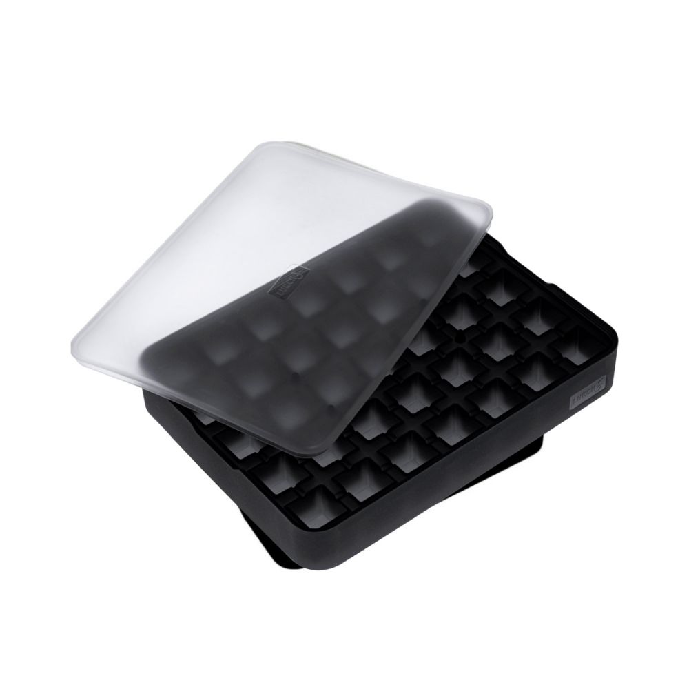 Comprar Cubitera con tapa de silicona platino 3x3 (20 cubitos) 1 unidad  (Negro) Lurch