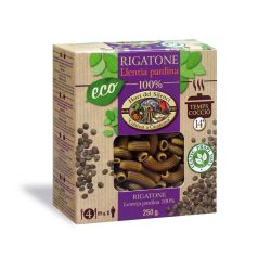 Rigatoni de lentejas pardinas, ecológico, 250 g - Hort del Silenci