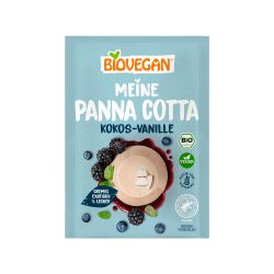 Panna cotta de vainilla y coco ecológica - Biovegan