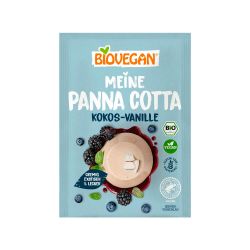 Panna cotta de vainilla y coco ecológica - Biovegan