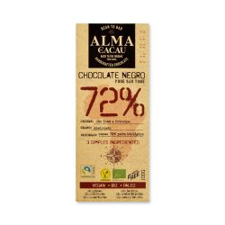 Chocolate ecológico 72% con azúcar de coco - Alma do Cacau