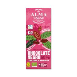 Chocolate ecológico 60% con copos de frambuesa - Alma do Cacau