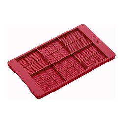 Molde para 6 mini tabletas de chocolate de silicona platino - Lurch