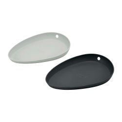 Pack 2 reposa-utensilios de cocina, de silicona platino
