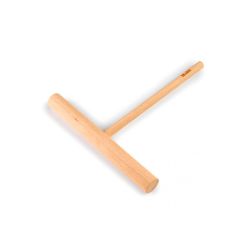 Espátula para crepes, en forma de T, de madera de haya - Ibili