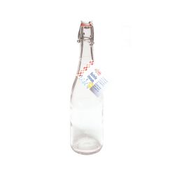 Botella de cristal hermética 750 ml, con tapón de porcelana - Ah table