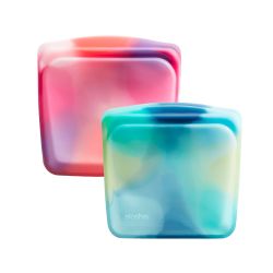 Bolsa porta alimentos de silicona platino Tie-dye, 828 ml - Stasher
