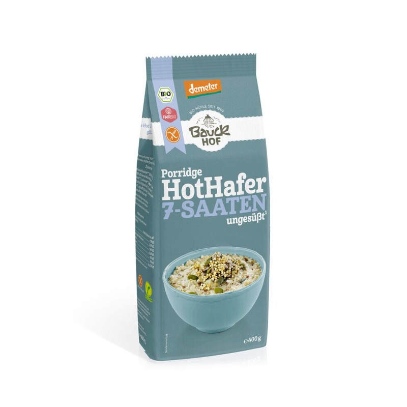 Porridge de avena sin gluten con semillas, ecológico - Bauckhof