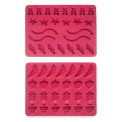 Pack 2 moldes de silicona platino para gominolas - Ibili
