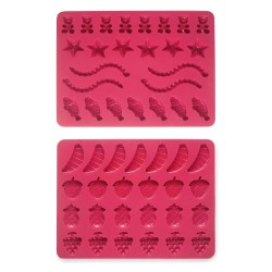 Pack 2 moldes de silicona para gominolas   Ibili