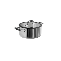 Olla trimetal de acero inoxidable con tapa de cristal 16 cm - Lacor