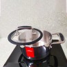 Olla de acero inoxidable con tapa de cristal, trimetal, 16 cm - Lacor