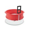 Molde redondo desmontable silicona platino con base cristal, 12 cm - Ibili
