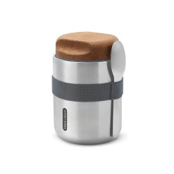 Fiambrera térmica de acero inoxidable con cuchara y tapón de corcho, 550 ml - Black & Blum