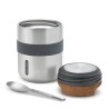 Fiambrera térmica de acero inoxidable con cuchara y tapón de corcho, 550 ml - Black & Blum