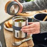 Fiambrera térmica de acero inoxidable con cuchara y tapón de corcho, 550 ml - Black & Blum