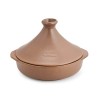 Tajine de cerámica gres para inducción de 29 cm con tapa, canela - Topgres