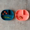 Plato con compartimentos para bebé, color coral - Ekobo