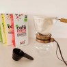 Cafetera de goteo con cuello de madera, 240 ml - Hario