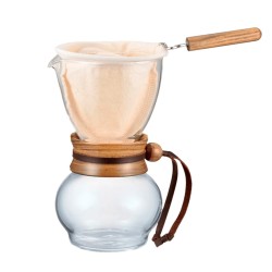 Cafetera de goteo con cuello de madera, 480 ml - Hario