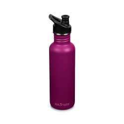 Botella acero inoxidable Classic 800 ml morada, con tapón sport - Klean Kanteen