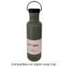 Botella acero inoxidable Classic 800 ml verde, con tapón sport - Klean Kanteen