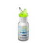 Botella acero inoxidable 355 ml para niños, tiburones, con tapón aprendizaje - Klean Kanteen