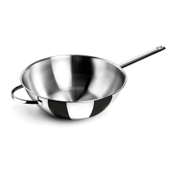 Wok belly de acero inoxidable 30 cm -  Lacor