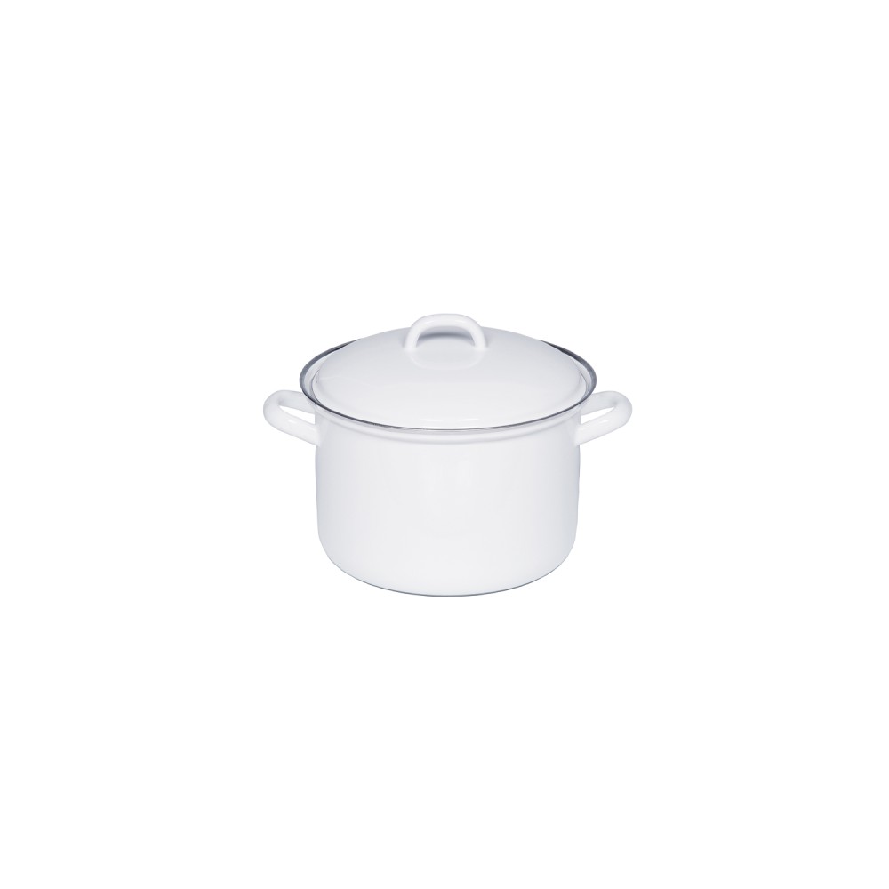 Olla baja acero inox con tapa vidrio 24×8 cms cap 3,4 lts