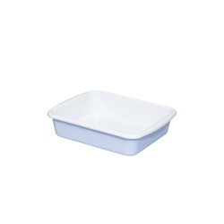 Fuente de acero esmaltado para horno, mediana, azul, 1,4 litros - Riess