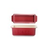 Horno cerámico rectangular para pan, 1,5 litros, granate - Ibili
