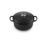 Cocotte de hierro colado esmaltado, color negro mate, 20 cm - Le Creuset