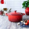 Cocotte de hierro colado esmaltado, color cereza, 20 cm - Le Creuset