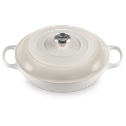 Cazuela cocotte de hierro colado esmaltado, color merengue, 30 cm - Le Creuset